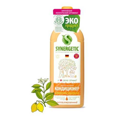 Кондиционер для белья Synergetic цитрусовая фантазия 1000 мл в Новэкс