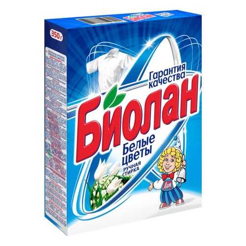 Порошок для стирки Биолан белые цветы 350 г в Новэкс