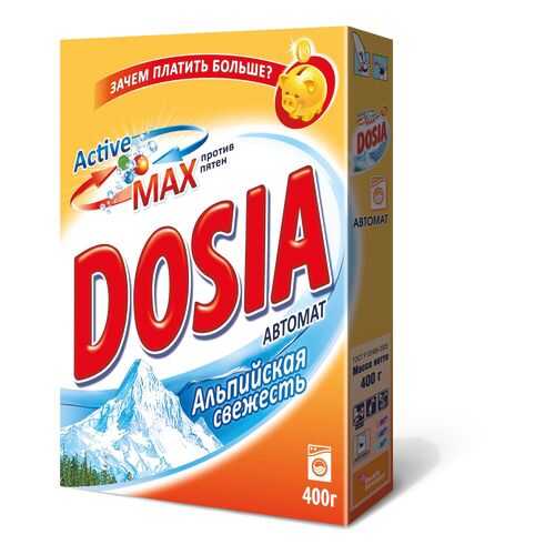Порошок для стирки Dosia active max альпийская свежесть автомат 400 г в Новэкс