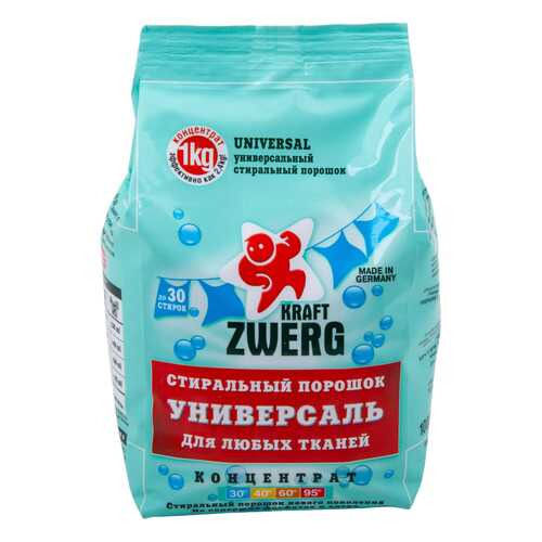 Универсальный стиральный порошок Kraft Zwerg концентрат 1 кг в Новэкс