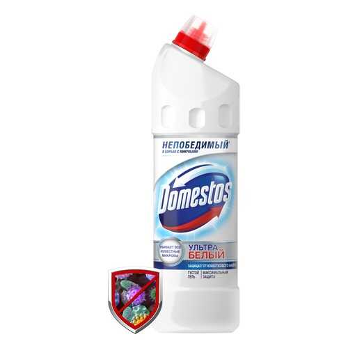 Средство для туалета гель Domestos эксперт сила 7 ультра белый 1 л в Новэкс