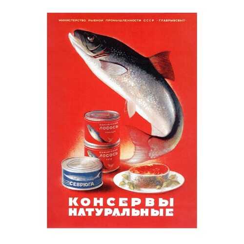 Плакат СТ-Диалог Консервы натуральные, СОВ-535, лам.бумага, 40х60 см в Новэкс