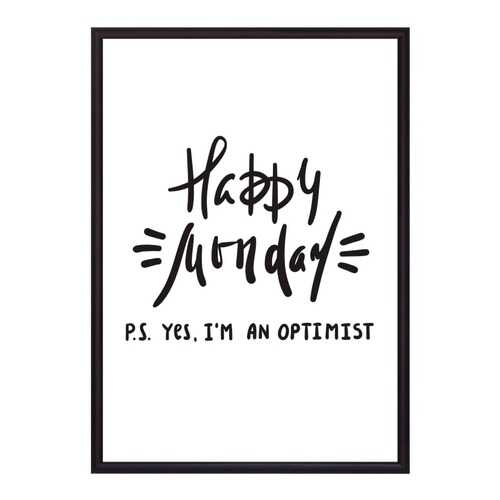 Постер в рамке Happy Monday 40х60 см в Новэкс