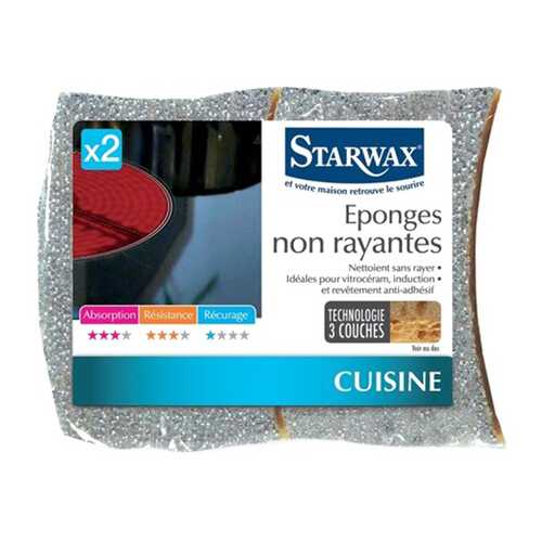 Губка целлюлозная, устраняет загрязнения, 2 шт Starwax, серый в Новэкс