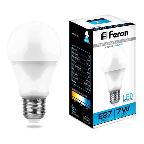 Лампа светодиодная Feron LB-92 7W E27 6400K в Новэкс