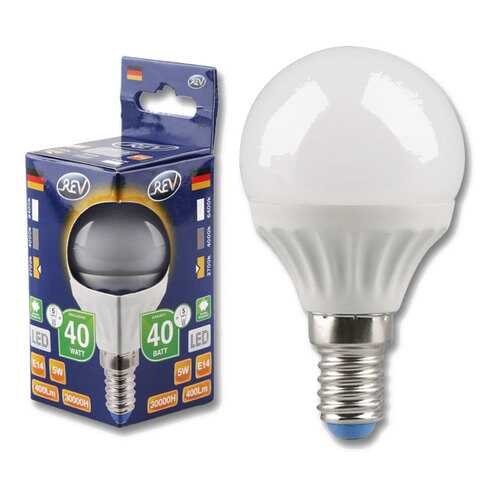 Лампочка светодиодная LED, шар Е14 5W 2700K теплый свет в Новэкс