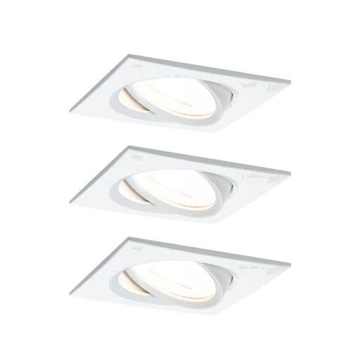 Светильник ввстраиваемый, комплект Nova LED 3x6,5 GU10 Ws mt 93436 в Новэкс