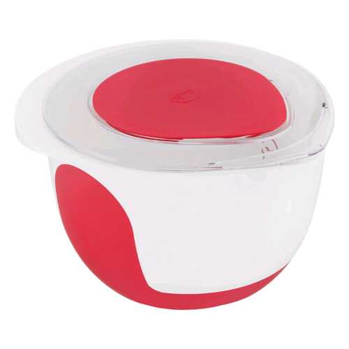 Миска для смешивания Emsa Mix&Bake, с крышкой, цвет: белый, красный, 2 л, 3100508018 в Новэкс