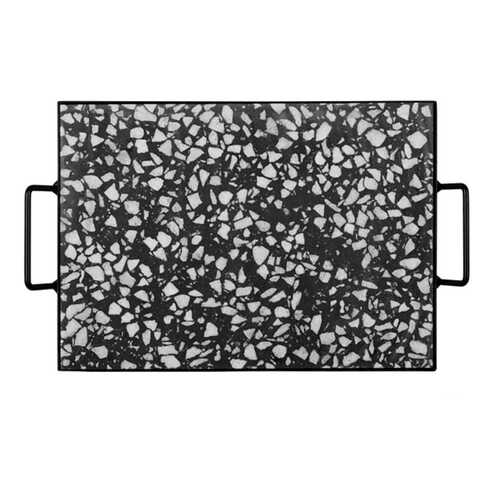 Поднос, 30x21см, Asa Selection Terrazzo, цвет черно-белый в Новэкс