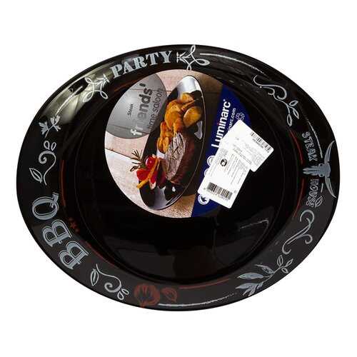 Тарелка Luminarc Friends Time black 30 х 25,5 см в Новэкс
